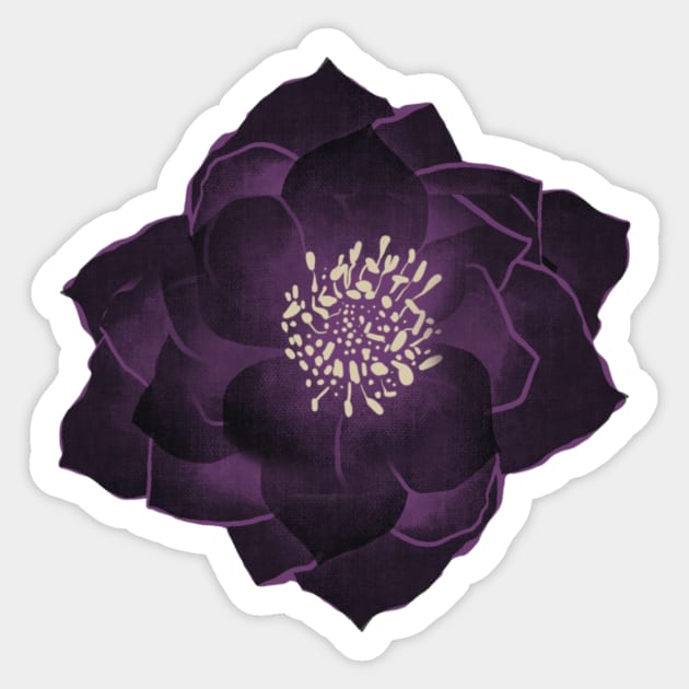 black dahlia Sticker by Sloosh